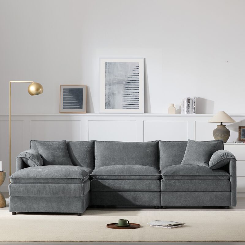 Cepbis L-Shaped Modular Cloud Sectional Sofa image number 2