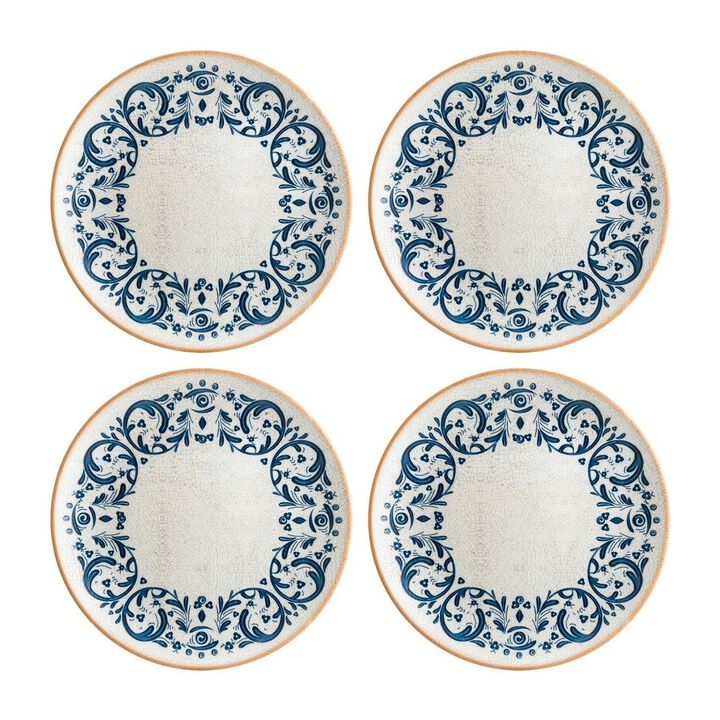 Viento dia.12" Round Decorated Porcelain Plate (Set of 4)