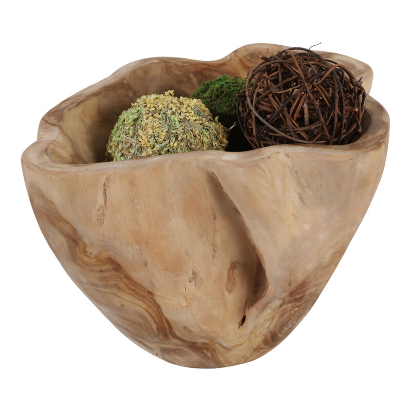13" Teak Root Bowl, Natural image number 1