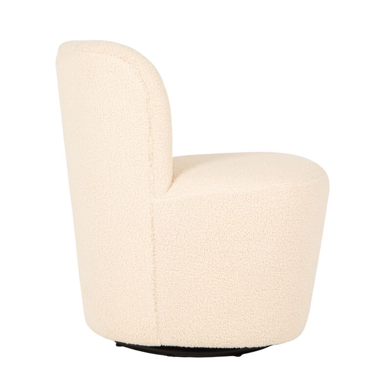 Boucle Swivel Accent Chair, Ivory image number 5