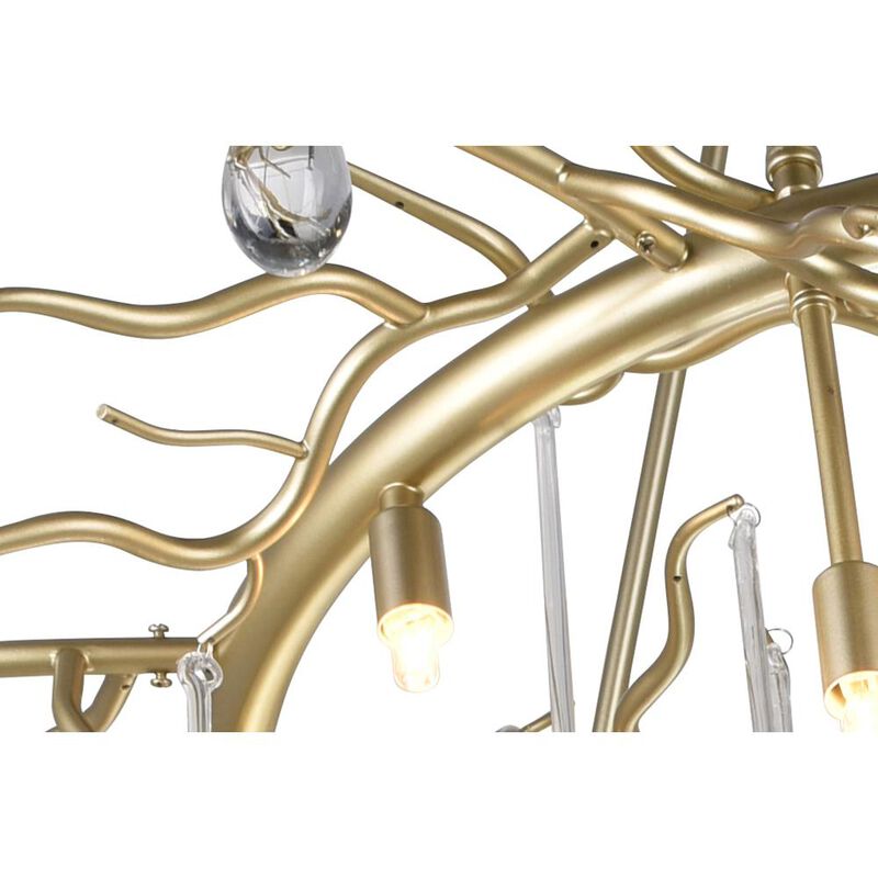 Anita 12 Light Chandelier With Gold Leaf Finish