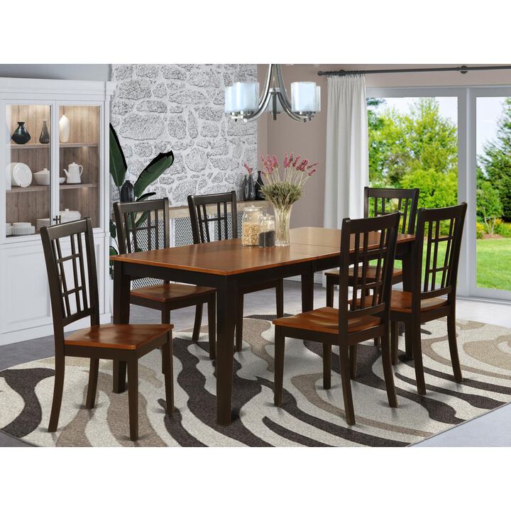 7 Pc formal Dining room set-Dining Table and 6 Chairs for Dining room