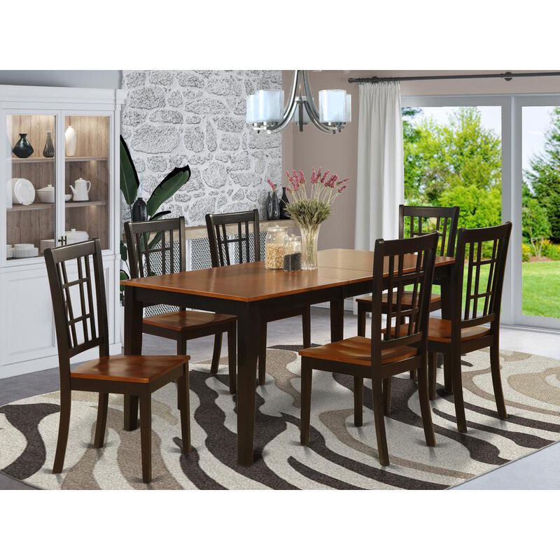 7 Pc formal Dining room set-Dining Table and 6 Chairs for Dining room