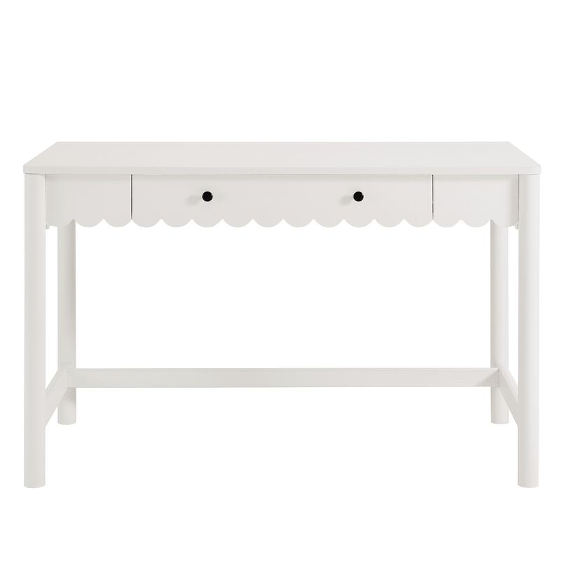 Modway Emmeline Scallop Desk in White image number 7