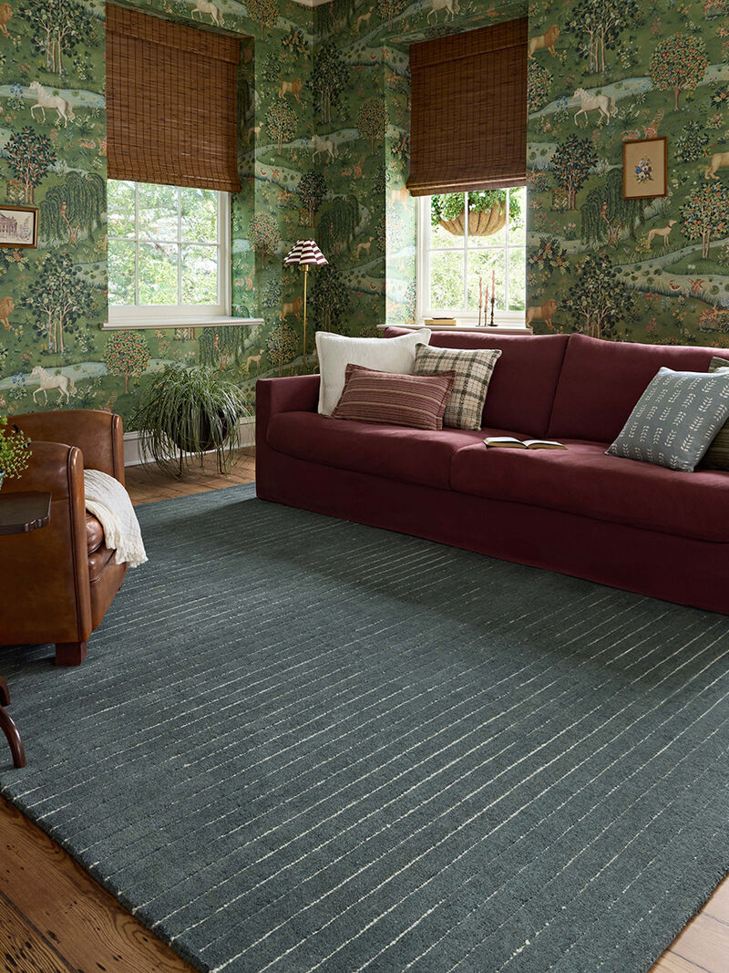 Henry HEY01 Denim/Ivory 5' x 7'6" Rug image number 1
