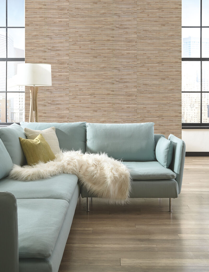 Wide Knotted Grass Metallic Wallpaper image number 1