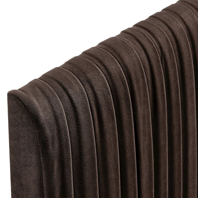 Eloise Stain-Resistant Performance Velvet Twin Headboard image number 5