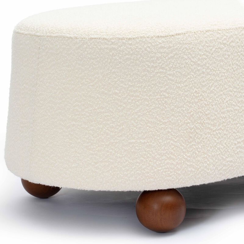 Jaine Boucle Large Ottoman