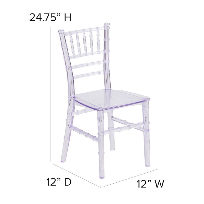 Flash Furniture Child's Crystal Resin Party and Event Chiavari Chair for & Residential Use image number 3