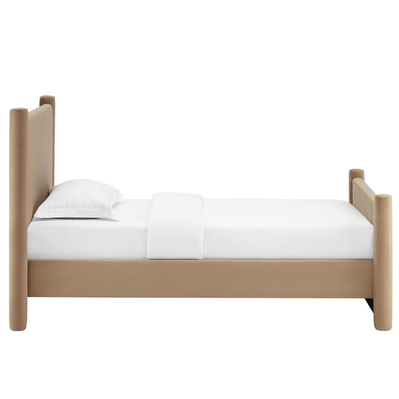 Modway Rael Performance Velvet Twin Platform Bed image number 4