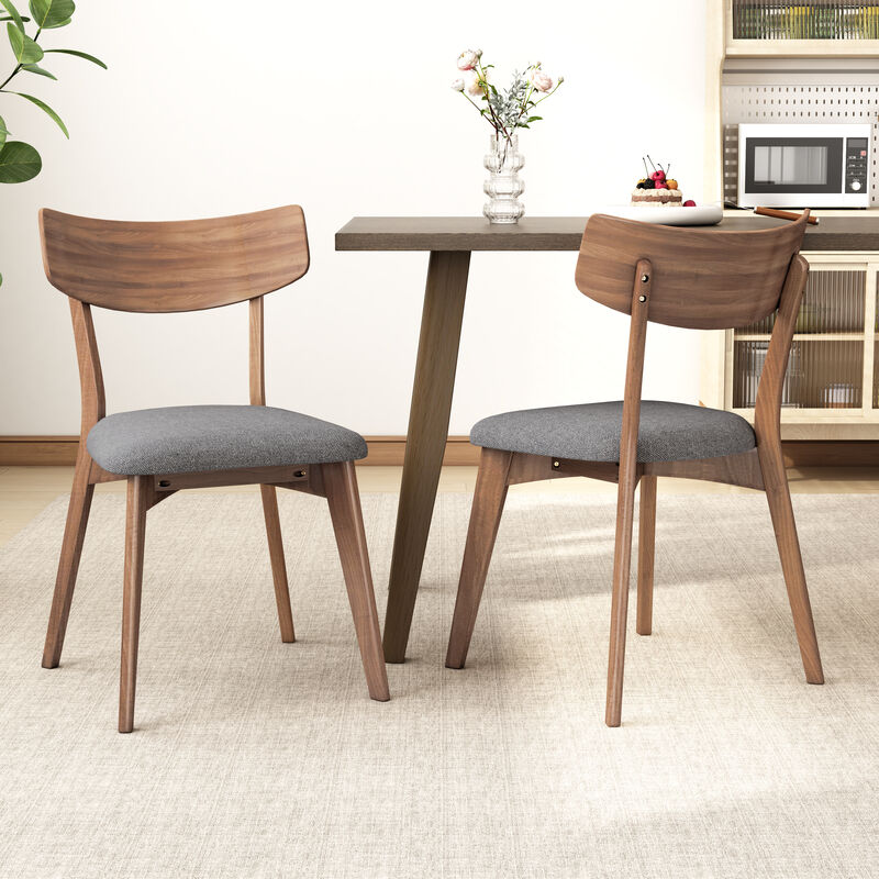 Merax Mid-Century Upholstered Dining Chairs 2PCS