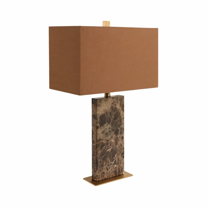 26x16" Rectangle Marble Lamp, Light Brown image number 2