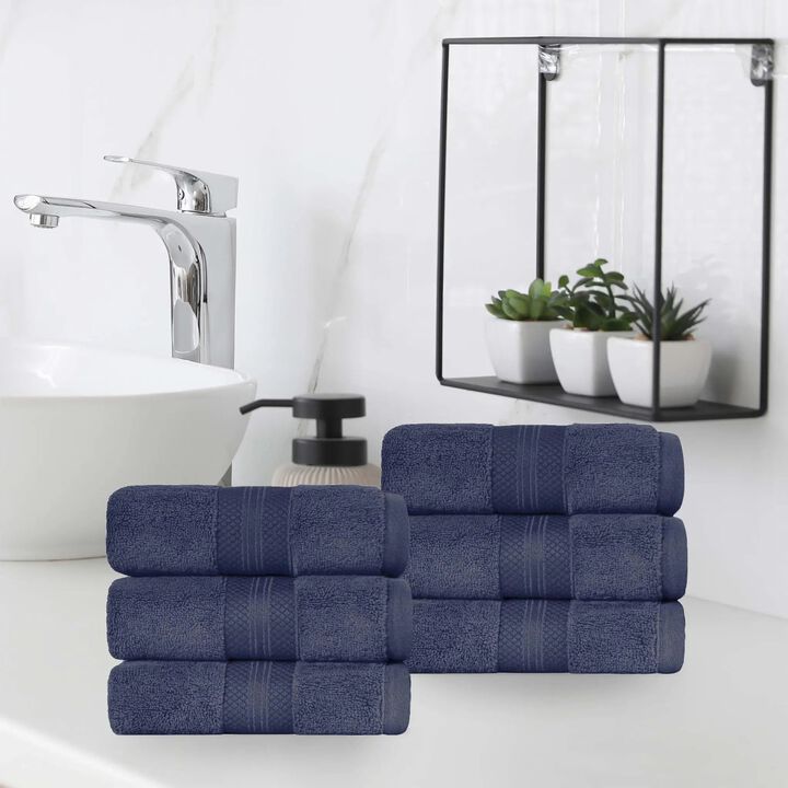 6 Pack Turkish Cotton Hand Towels Set, Soft Quick Dry Absorbent Towels for Bathroom Kitchen
