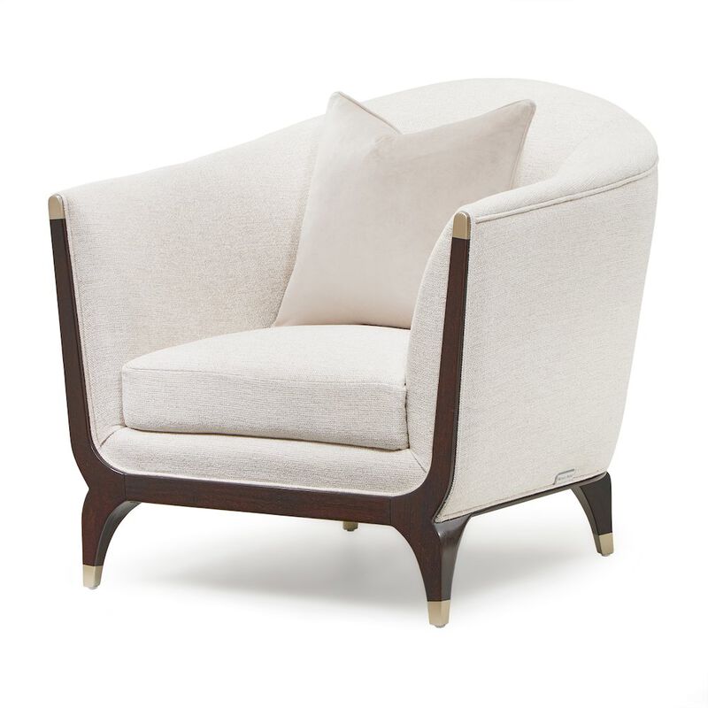 Michael Amini Paris Chic Matching Chair - Cremini/Espresso