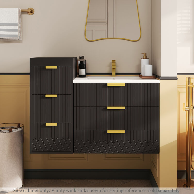 ELEMENT ACE Wall Mounted Floating Cabinet with Drawers for Modern Bathroom and Living Room Organization image number 6