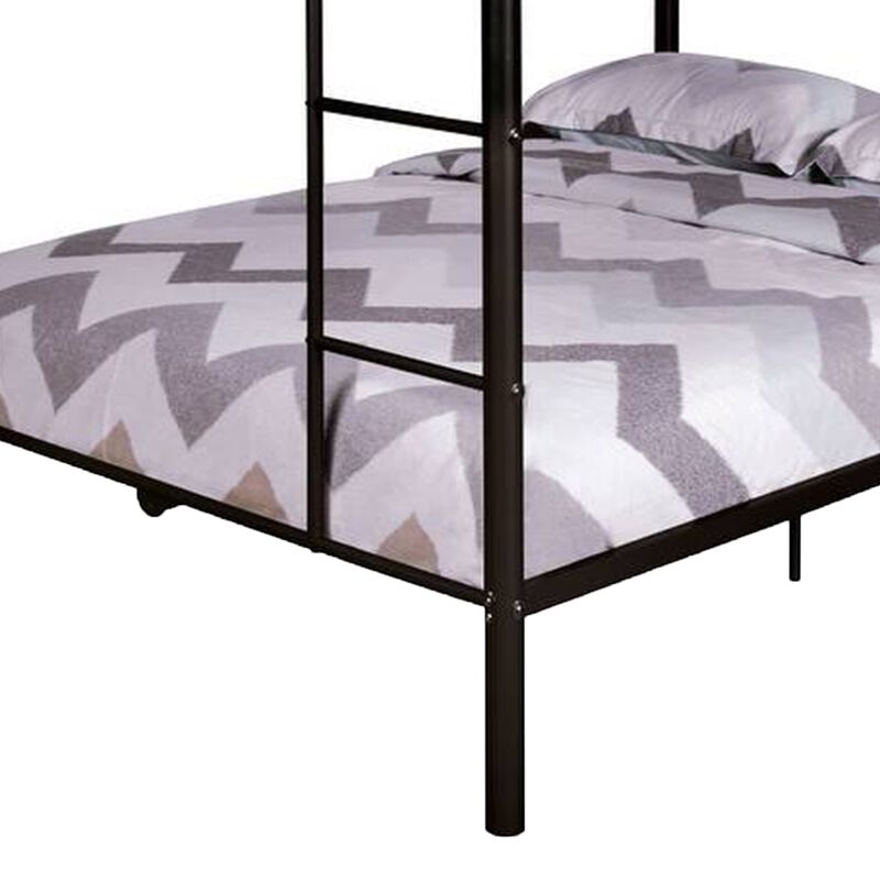 Fegy Bunk Bed with Ladder and Rails, Metal Frame image number 4