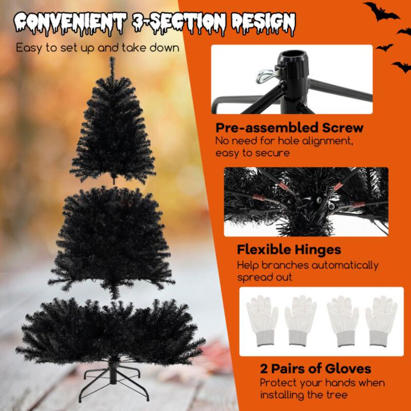 Hivvago Artificial Christmas Tree with Lighting Modes and Spooky Sounds. image number 7