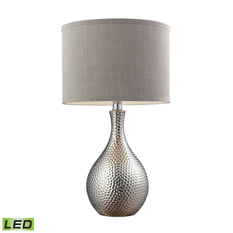 Hammered LED Chrome Table Lamp image number 1