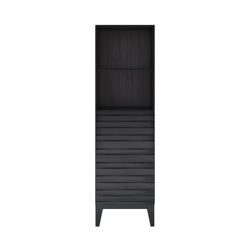 Cascade 17 x 17 x 60 Freestanding Linen Cabinet in Black Oak image number 0