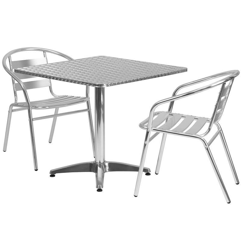31.5SQ Aluminum Table Set image number 0