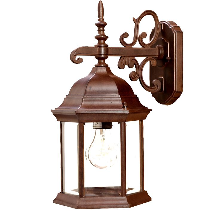 Hanging Domed Glass Lantern Wall Sconce &ndash; Weather-Resistant Outdoor Lighting