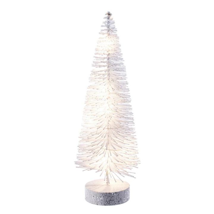 White Bottle Brush Clear Lts