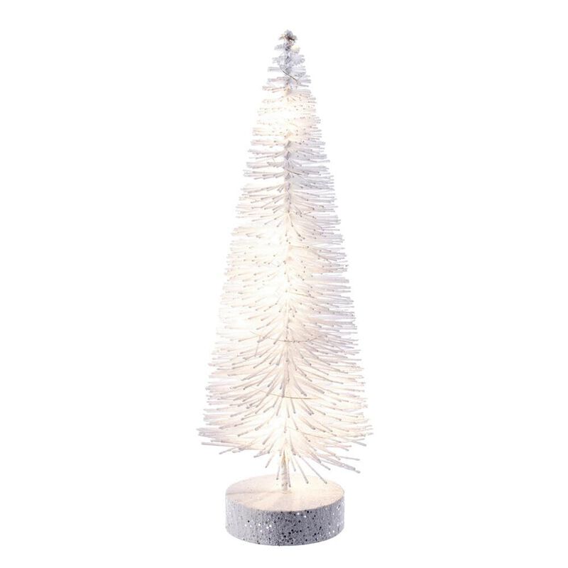 White Bottle Brush Clear Lts image number 1