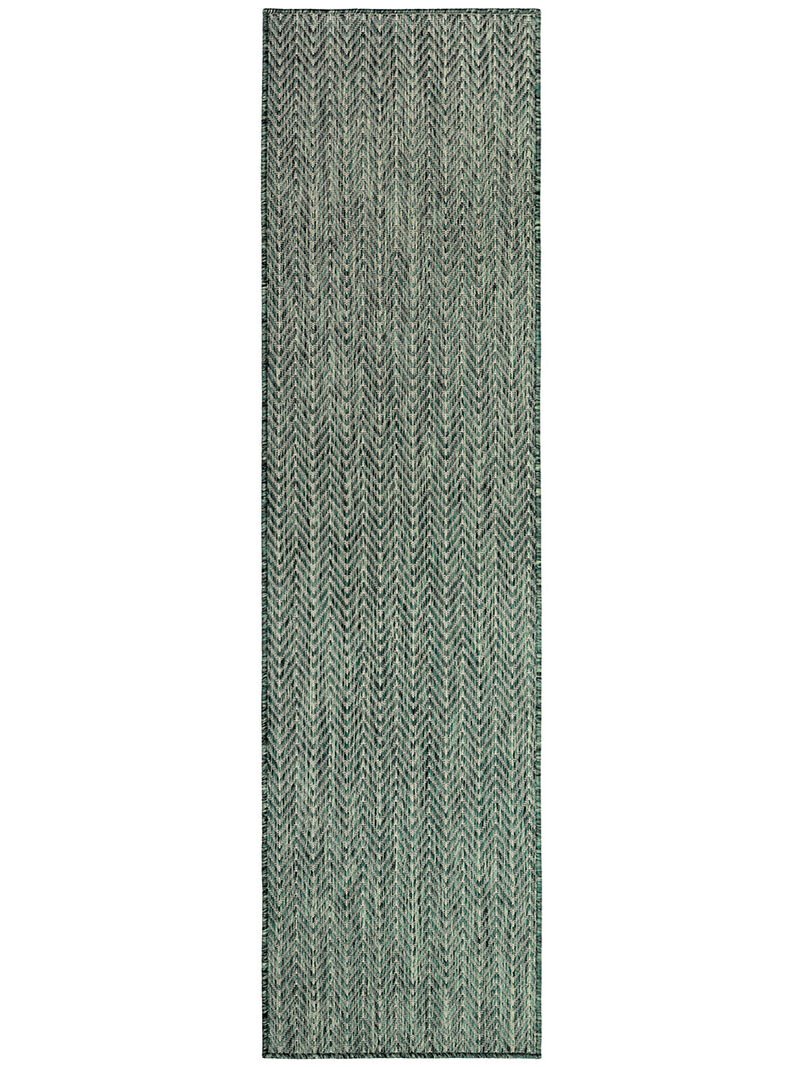 Horizon Indoor/Outdoor HOZ02 Green 2' x 6' Rug