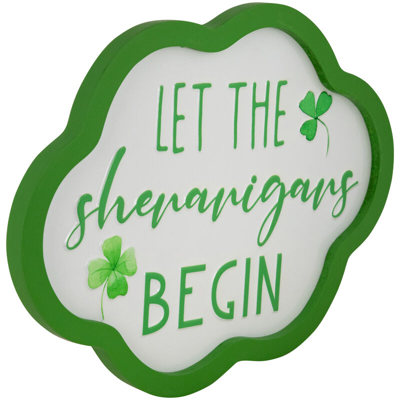 Let the Shenanigans Begin St. Patricks Day Framed Wall Sign - 14"