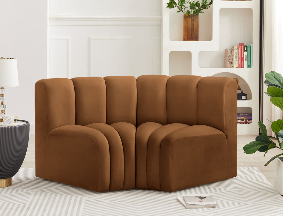 Meridian Furniture Arc Saddle Velvet Modular Sofa