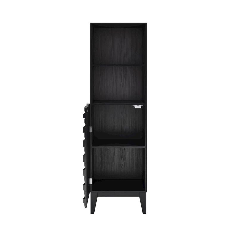 Cascade 17 x 17 x 60 Freestanding Linen Cabinet in Black Oak image number 8