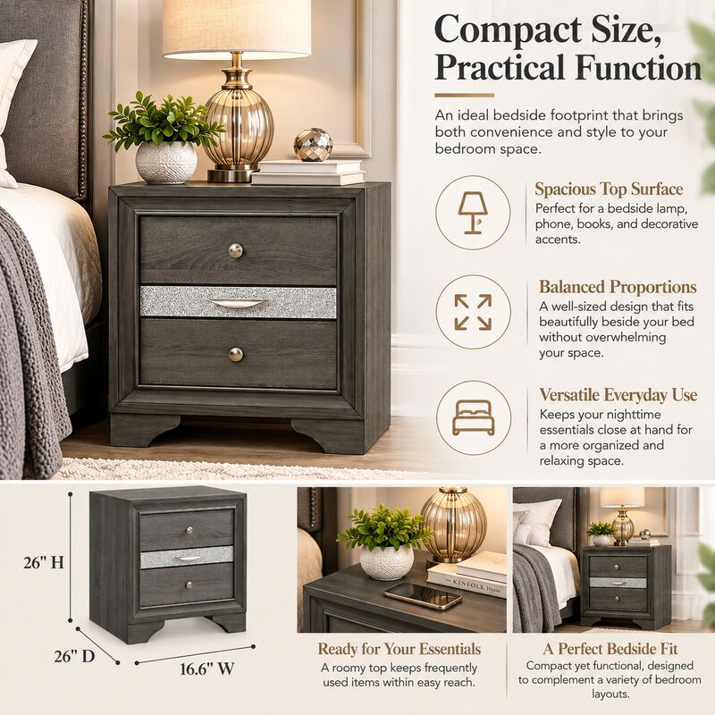 Darnavique 3-Drawer Nightstand image number 5
