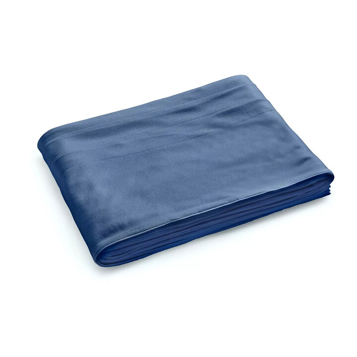 Sunbeam Full Size Electric Fleece Heated Blanket in Blue