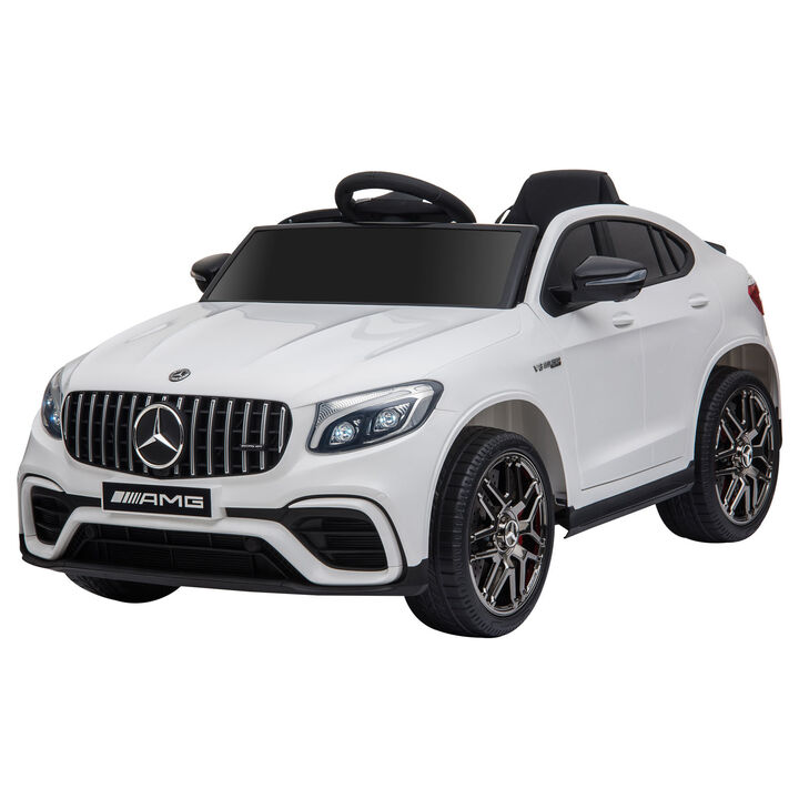 BreeBe 12V Toddler Ride On Car with Remote Control, Mercedes Benz AMG GLC63S Coupe, Electric Car with 2 Speed, MP3 Player, Light, Horn, Songs, Suspension