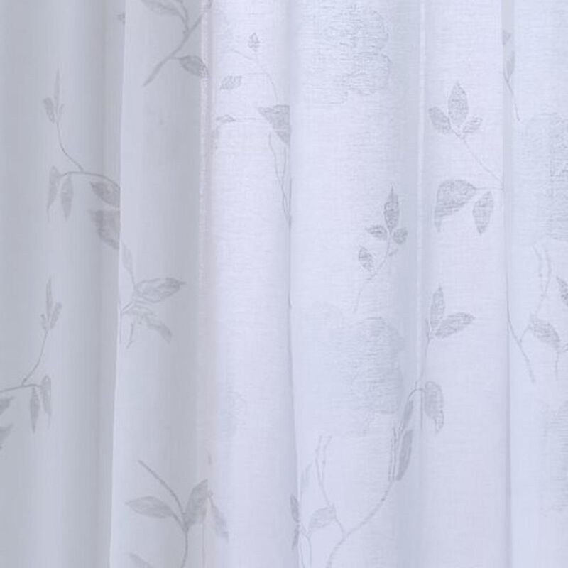 Commonwealth Habitat Triston Window Top Panel With 8 Silver Grommets 1" Side Hems and 3" Bottom Hem - 50x63" - White