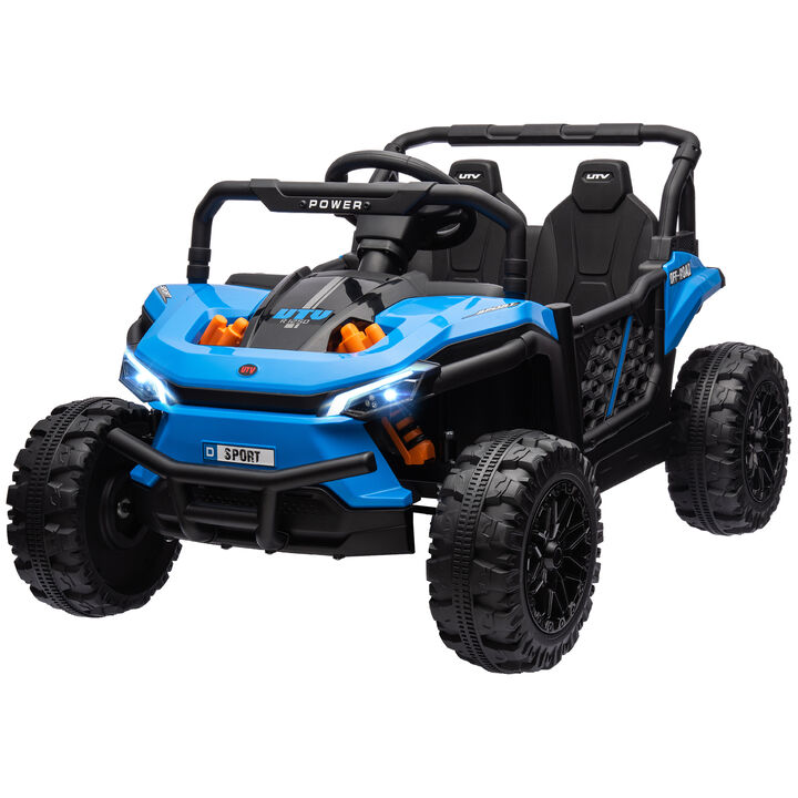 BreeBe 12V Ride On Truck, Battery Powered Electric Car for Kids w/ Remote Control, 4-Wheel Suspension & LED Lights