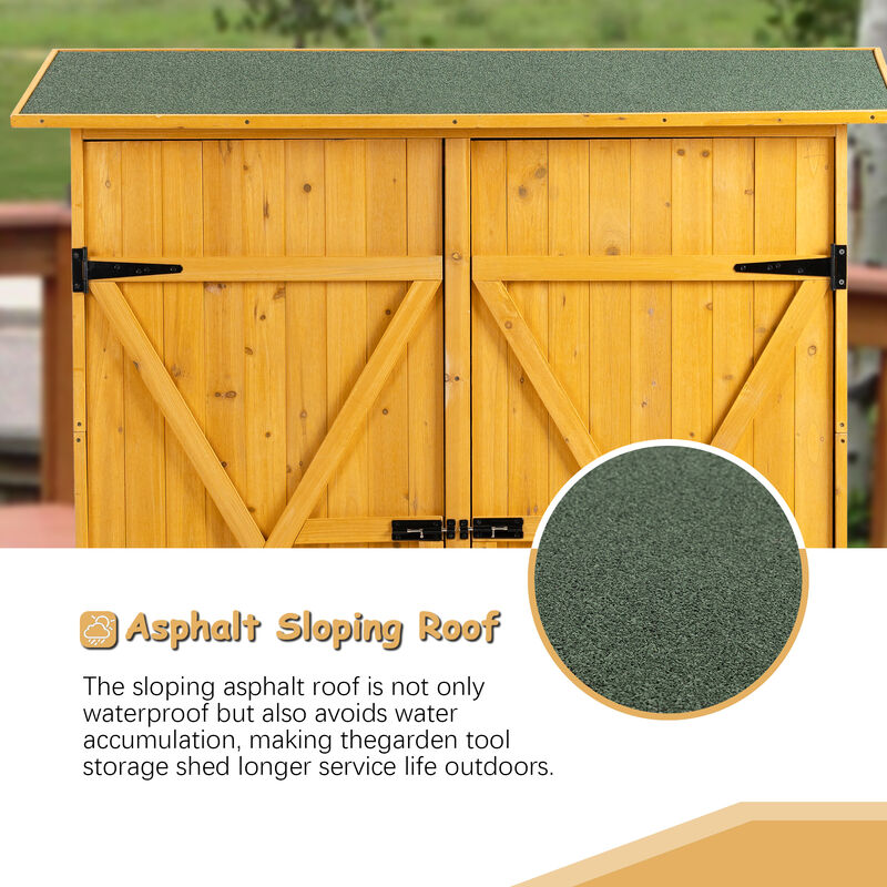 Outdoor Storage Shed with Lockable Door Secure Tool Shed for Garden or Backyard Organization