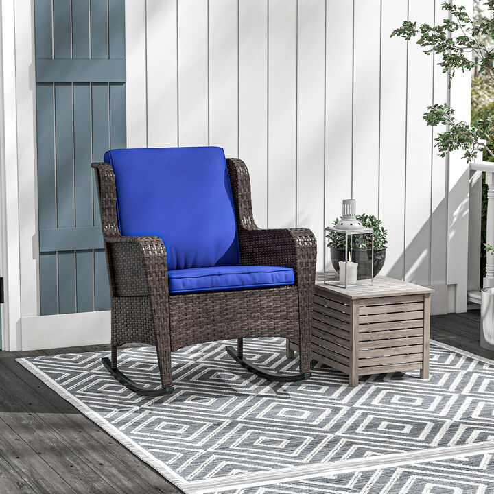 Hivvago Outdoor Rattan Rocking Chair