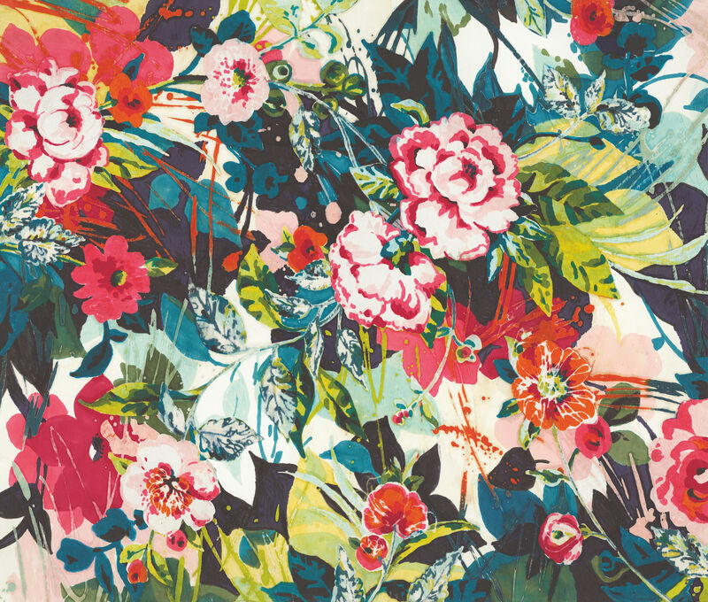 Pop Floral Bright Wall Mural (Set of 2) image number 0