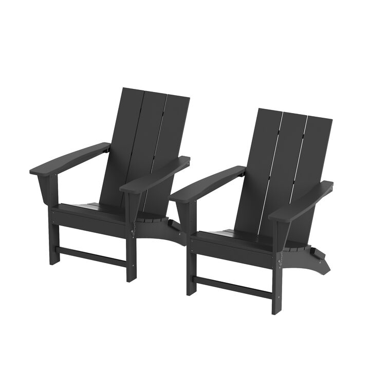 WestinTrends Modern Folding Adirondack Chair (Set of 2)