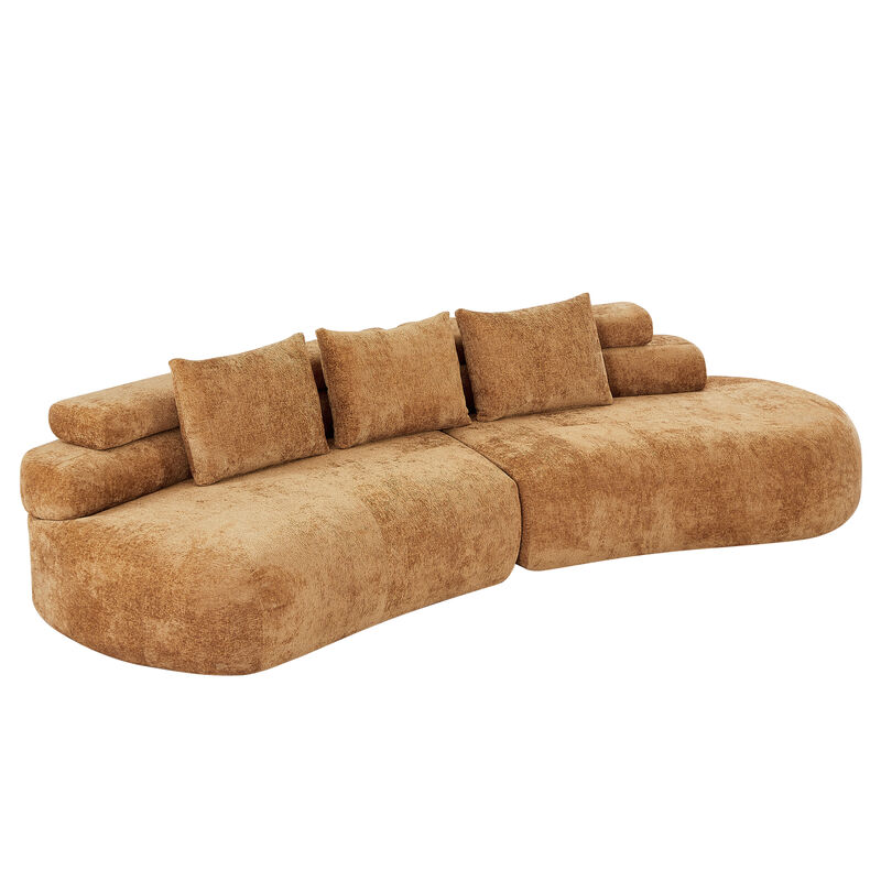 Paffur Curved Sectional Sofa image number 1