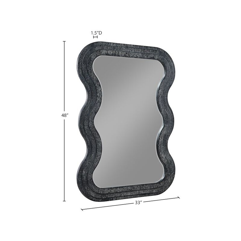 Meridian Furniture Bellagio Black Oak Veneer Mirror