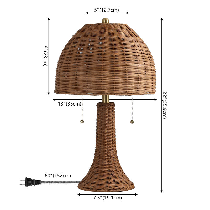 Joanie 22" Bohemian Rustic Iron LED Table Lamp