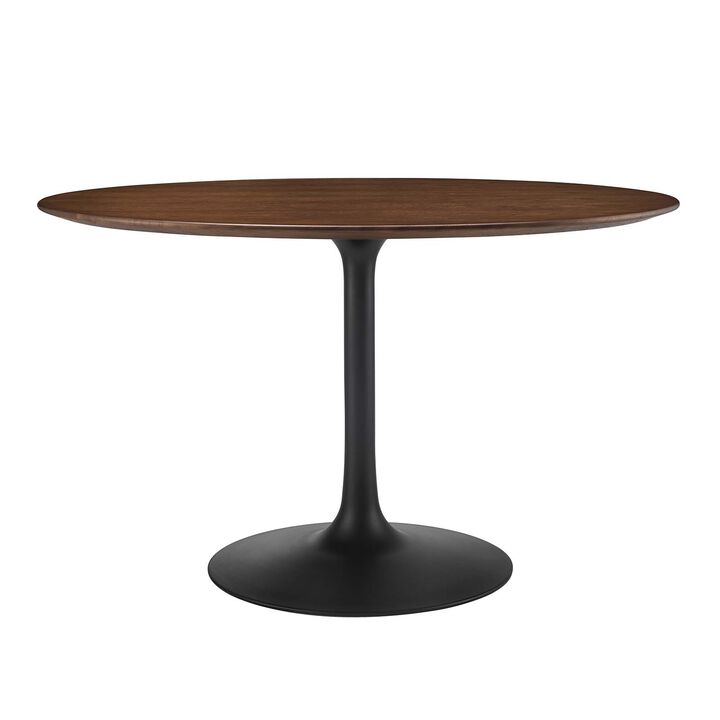 Modway - Lippa 48" Round Dining Table Black Walnut