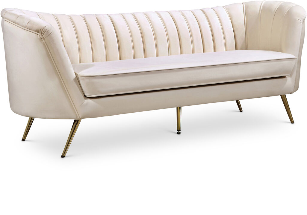 Meridian Furniture Margo Cream Velvet Sofa