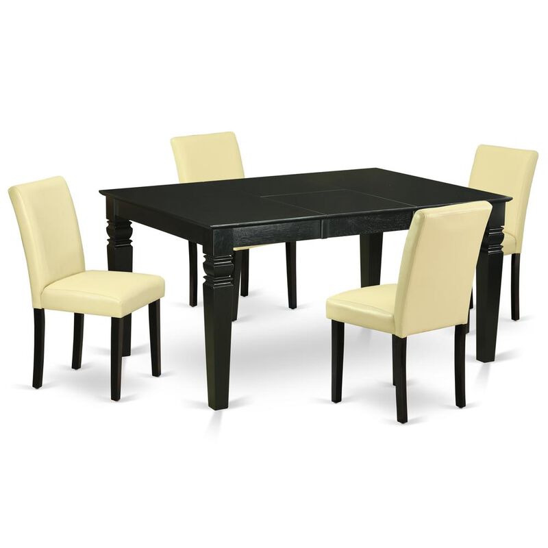 East West Furniture Dining Room Set Black