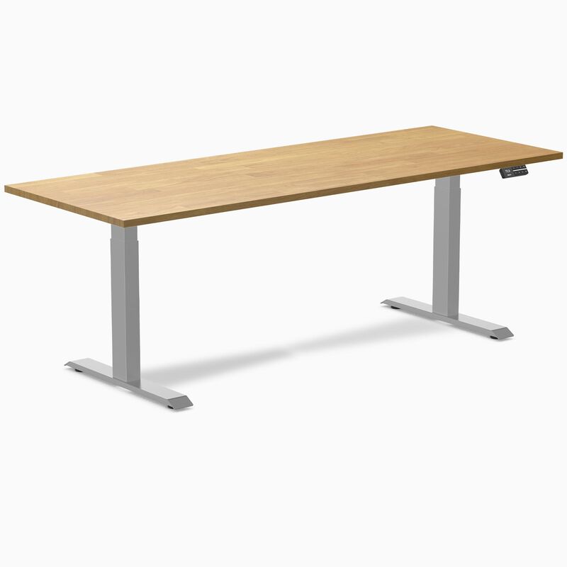 Desky Dual Rubberwood Sit Stand Desk image number 0