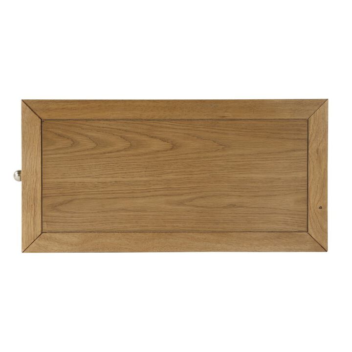 Butler Specialty 12 in. W Rectangular Wood 1 Door Narrow End Table with Pull-Out Tray, Natural