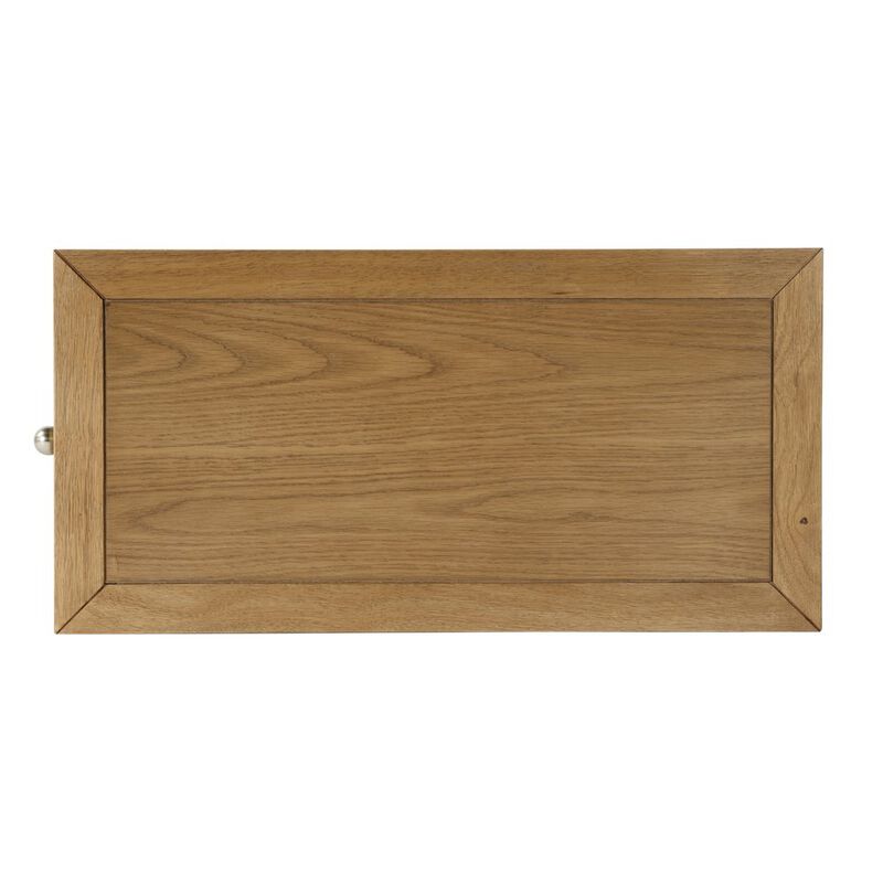 Butler Specialty 12 in. W Rectangular Wood 1 Door Narrow End Table with Pull-Out Tray, Natural