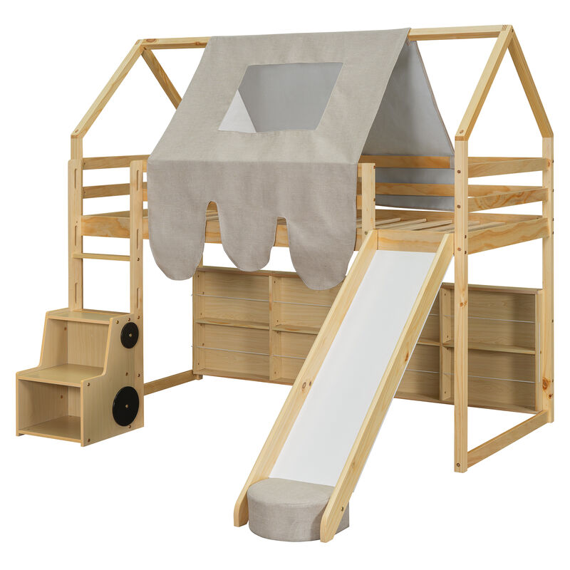 Wadnek Loft Bed House-shaped Frame image number 0